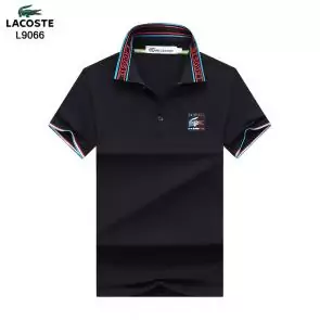 lacoste t-shirt big logo design embroidery lacoste black